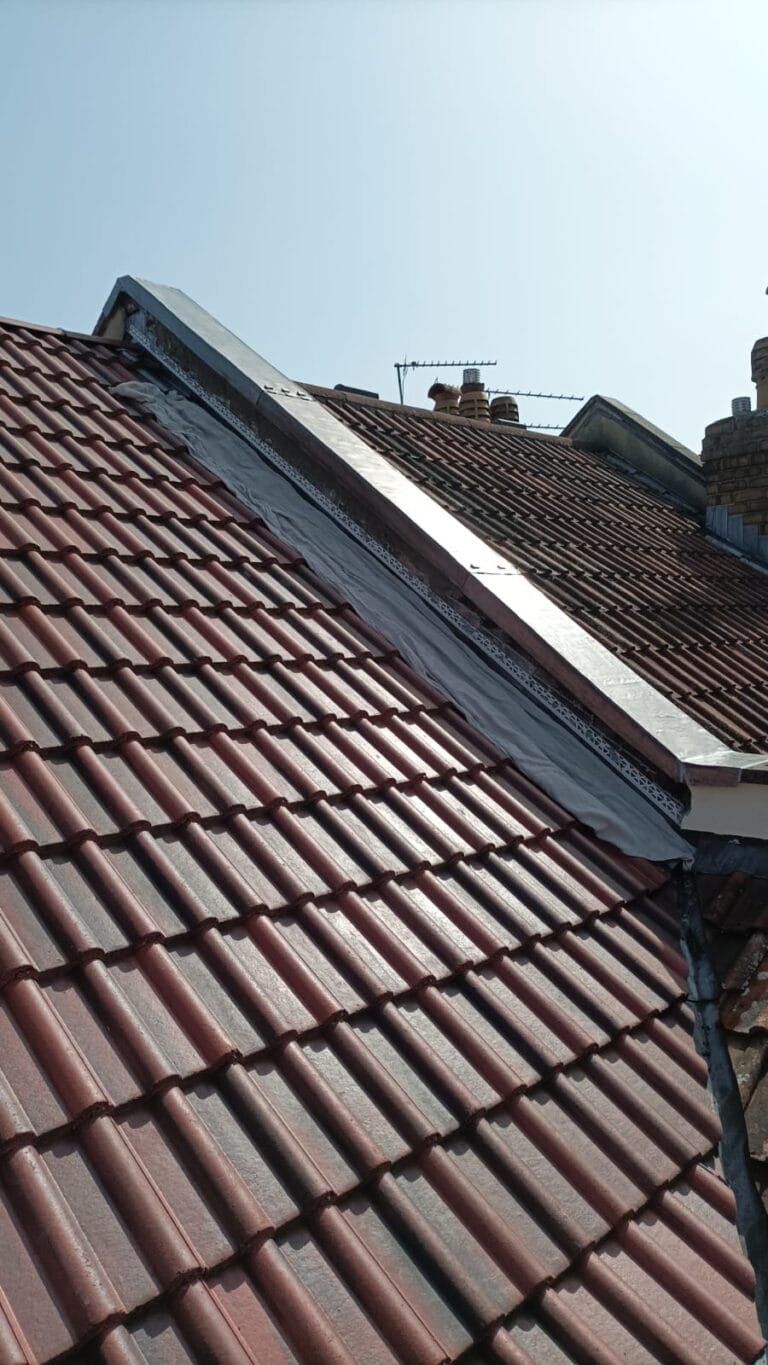 Tile Roof and Lead on Coping Stones